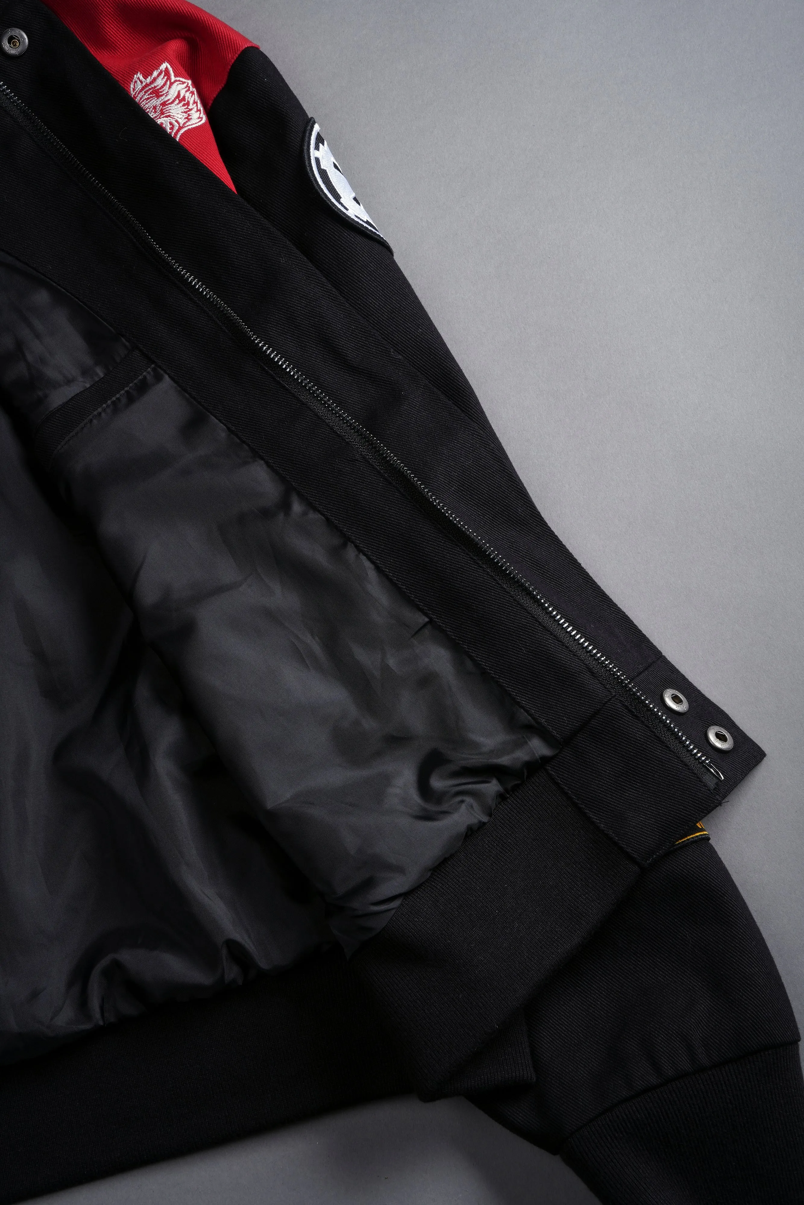 You Underestimate My Power Grit Road Racing Jacket in Black/Red